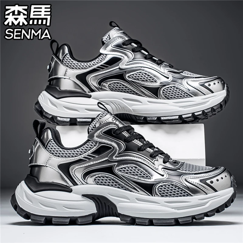 SENMA/森马男鞋秋季透气运动休闲百搭厚底增高防滑耐磨轻便潮流鞋