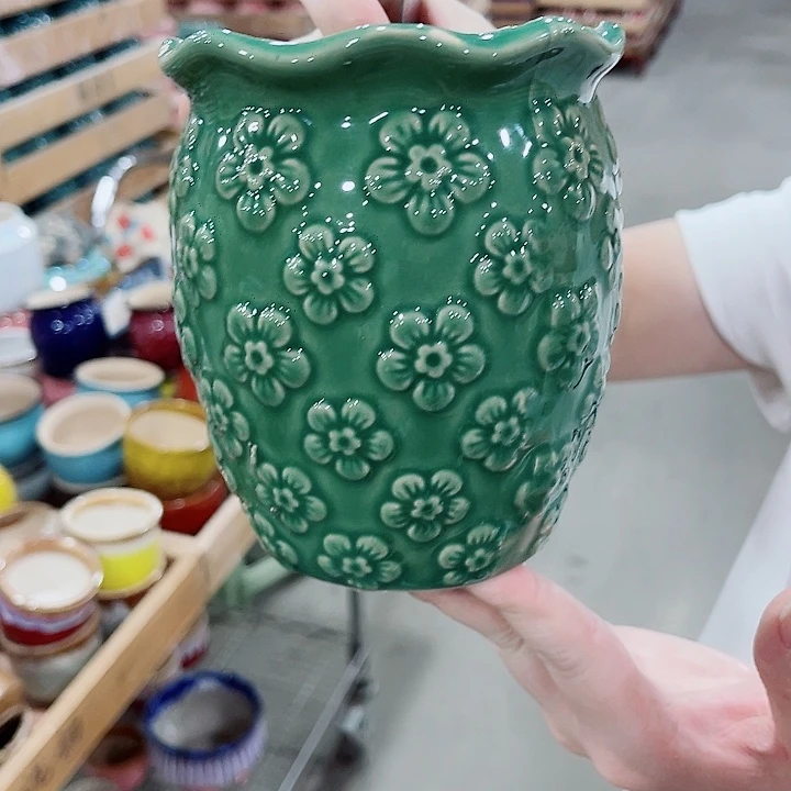 有孔，凑10元包邮陶瓷花盆发货！