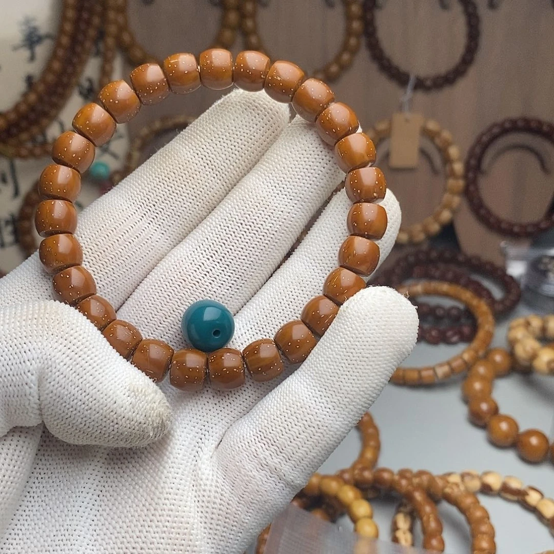 H***A紫金鼠吊坠实心直切加琉璃珠