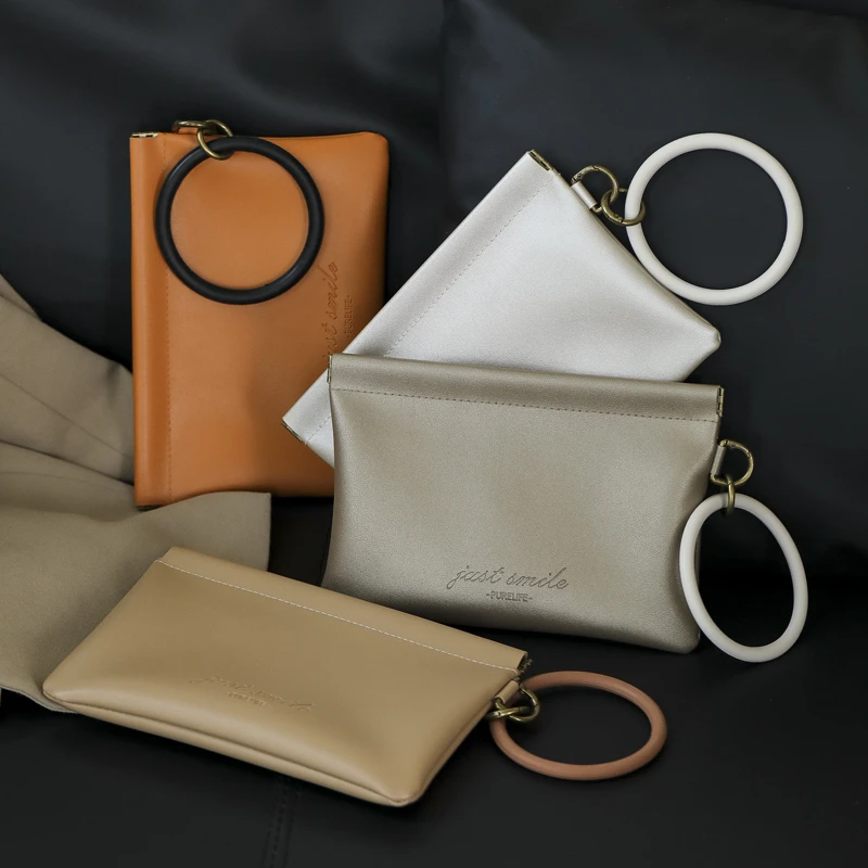 暖色系列环保软皮手机收纳包购物袋内胆包杂物收纳袋充电宝化妆袋