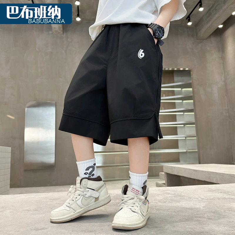 男童短裤2025新款儿童工装裤大童裤子帅气男孩夏季薄款五分裤宽松