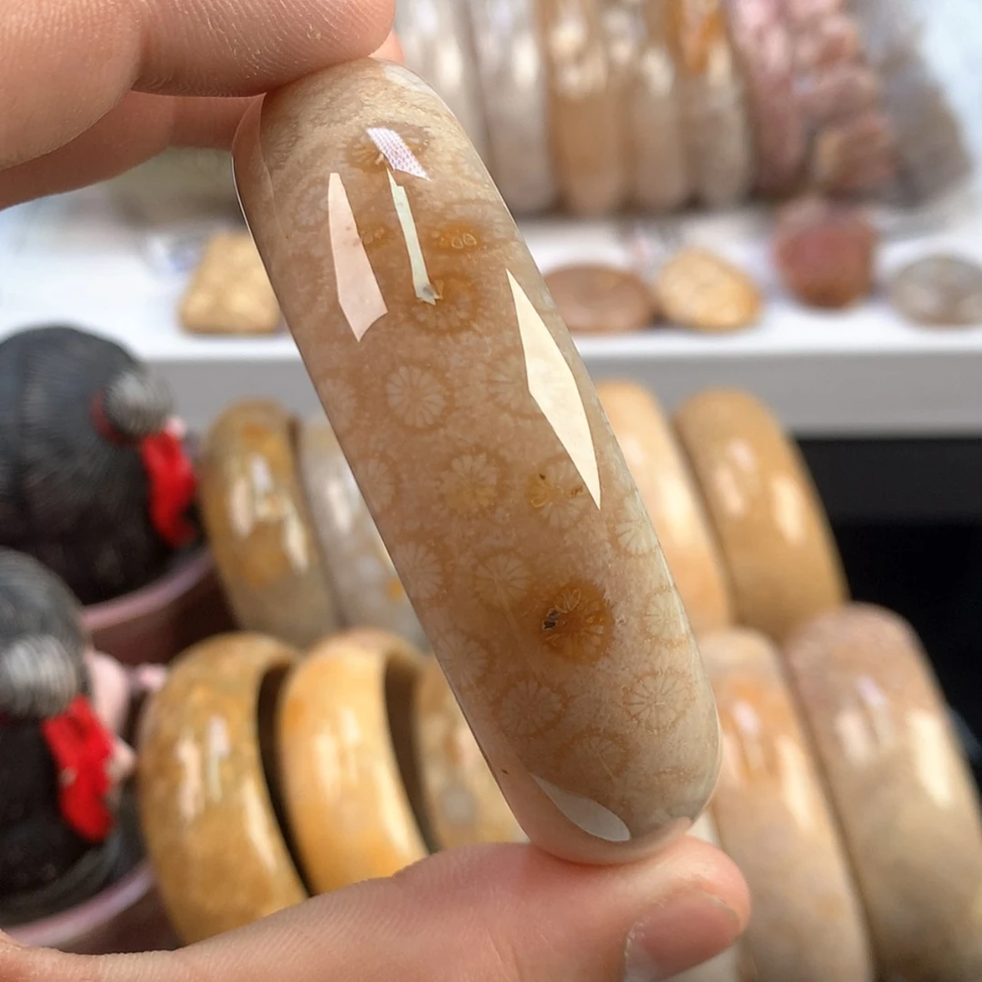 【闪购商品】硅化珊瑚（珊瑚玉）手镯未镶嵌27号圈口59.3