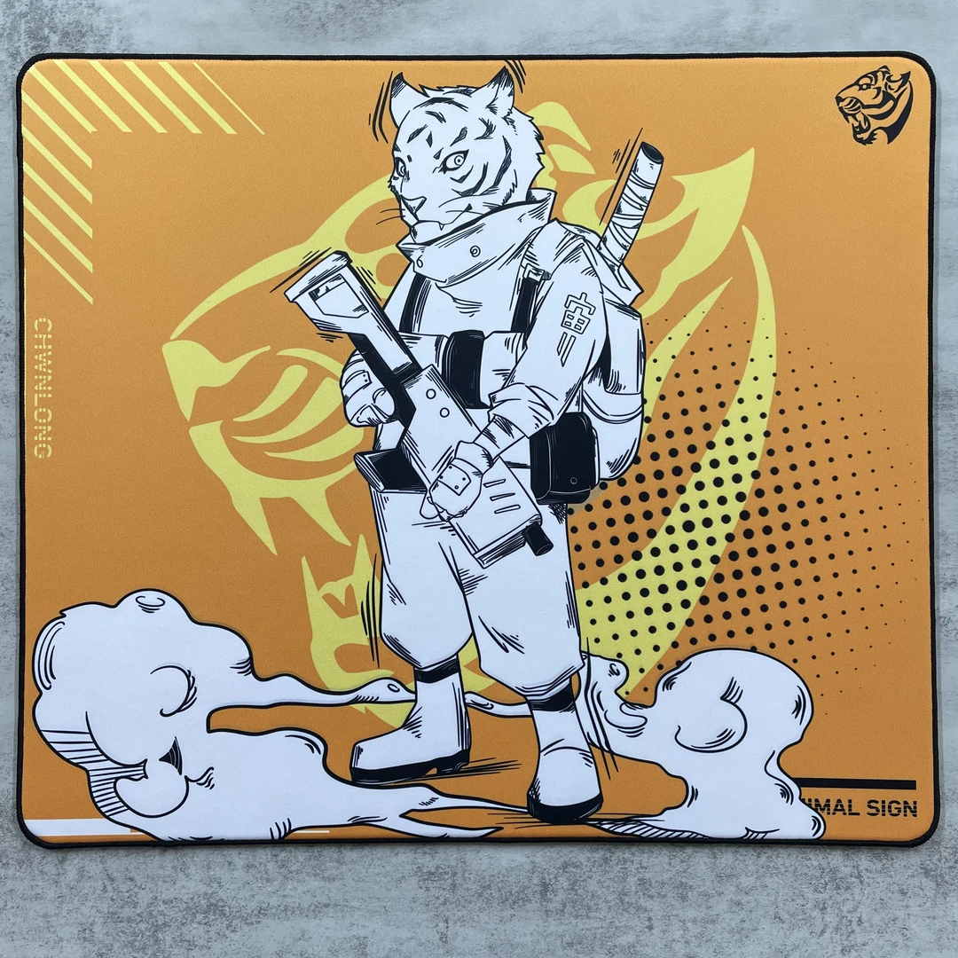 目目牛鼠标垫明一游戏细面鼠标垫大号电竞电脑锁边用品男生电竞