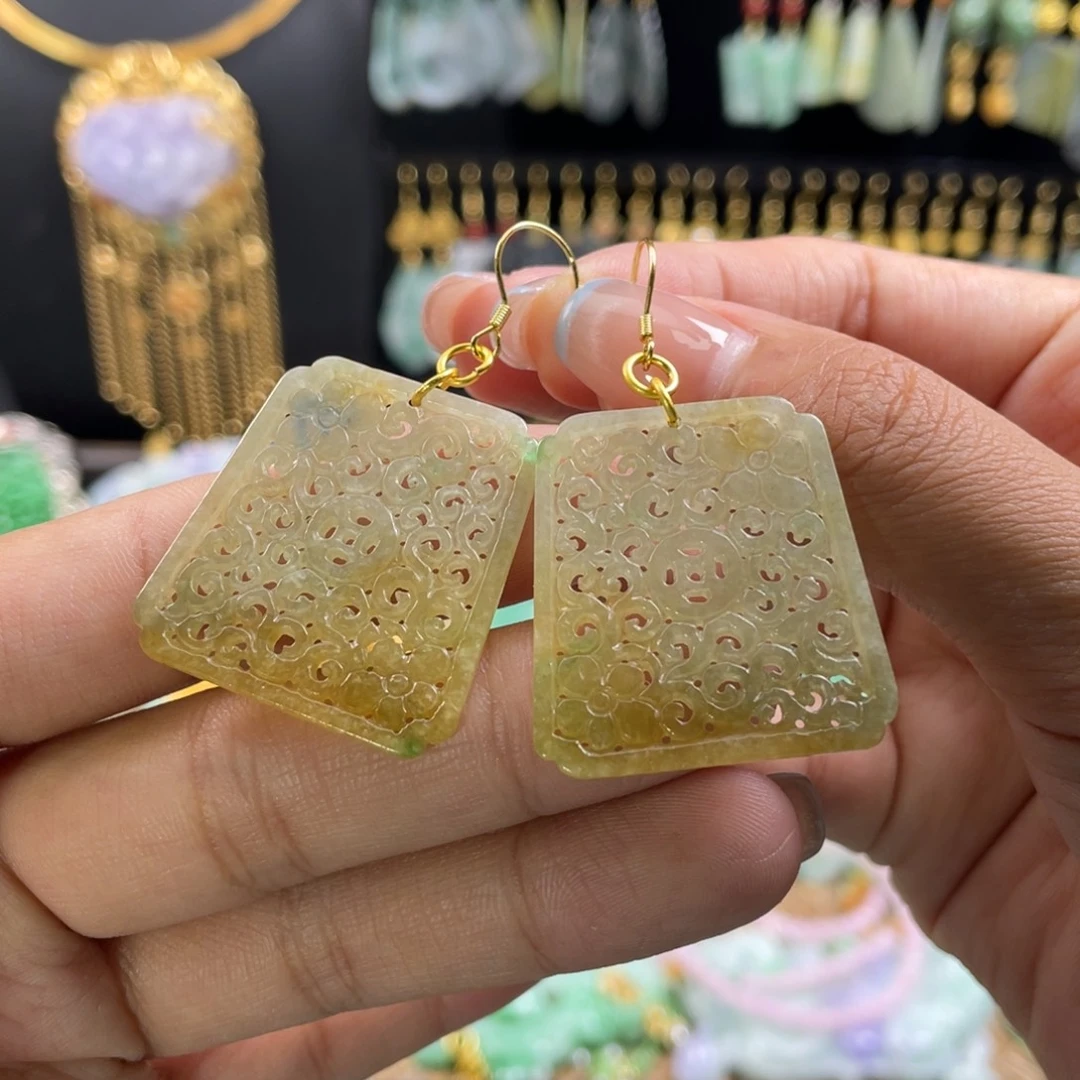 未镶嵌翡翠耳饰代编织