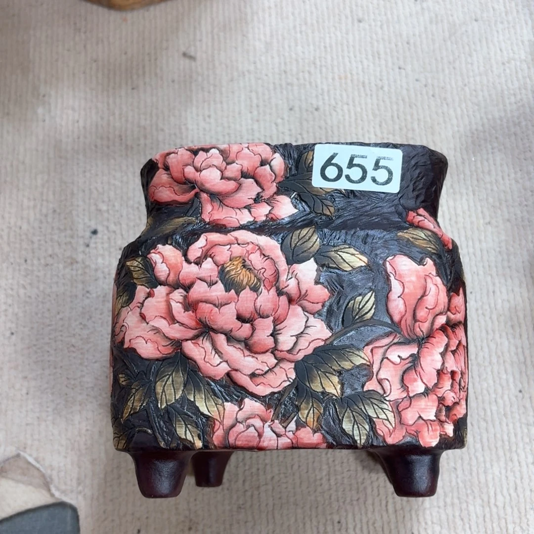 紫砂花盆陶瓷多肉花盆瑕疵