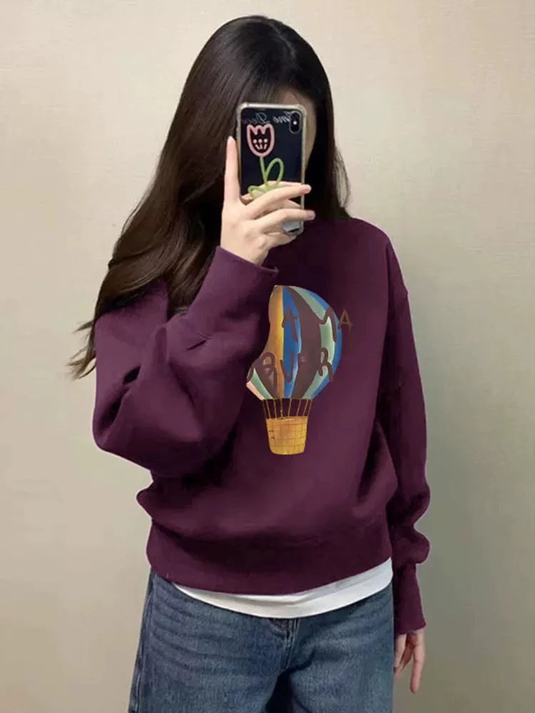 【肉总】卡通气球图案长袖卫衣