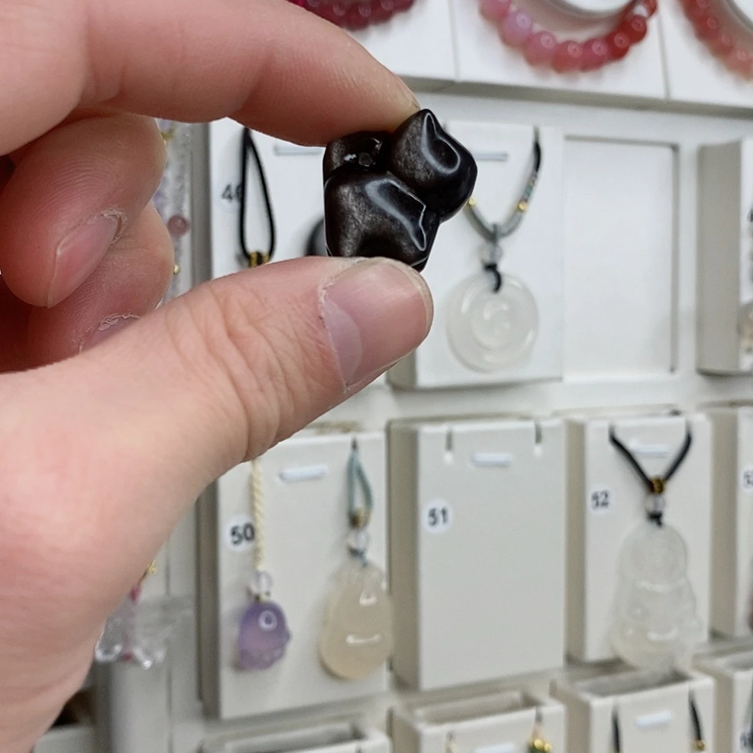 黑曜岩颈饰未镶嵌蜜*