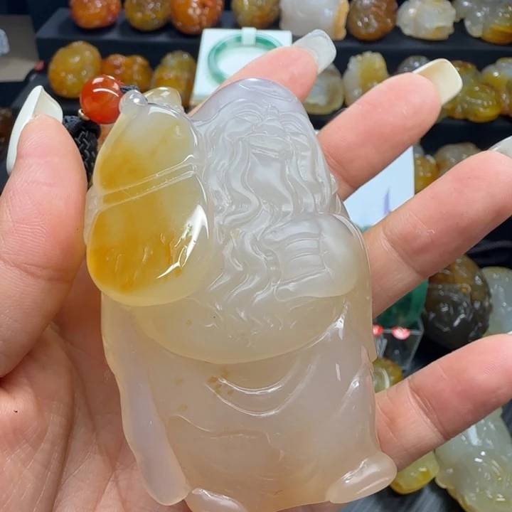 玛瑙/玉髓合金手把件