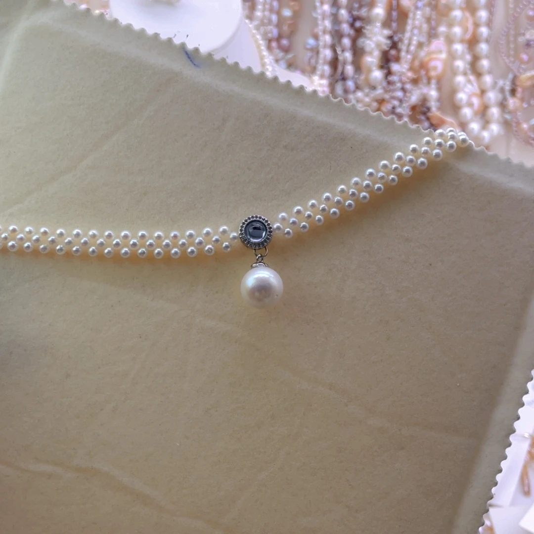 未镶嵌淡水珍珠耳饰王*梨项链