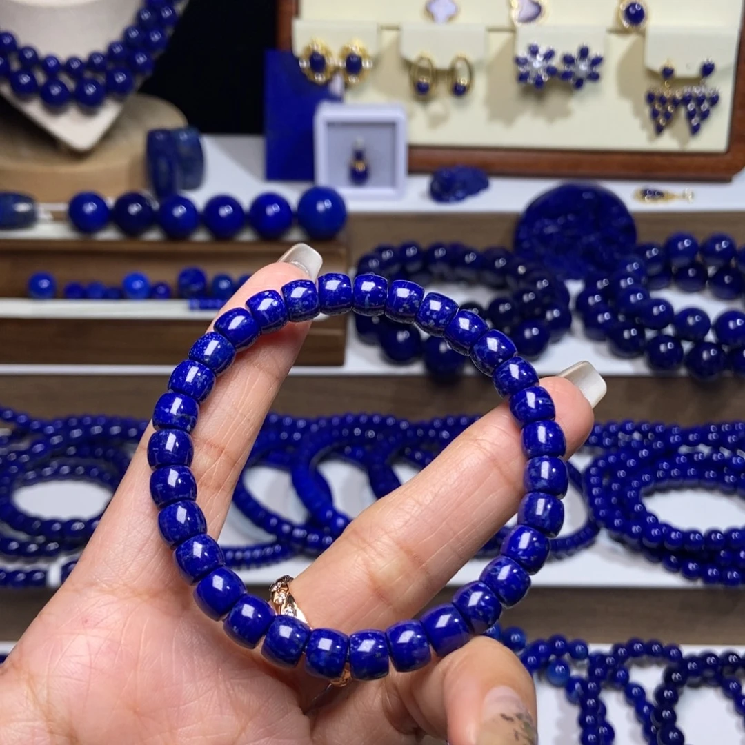 青金石未镶嵌老型直切7mm