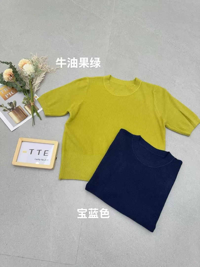 【TTE严选】2025秋装静版圆领针织上衣（0913-09）