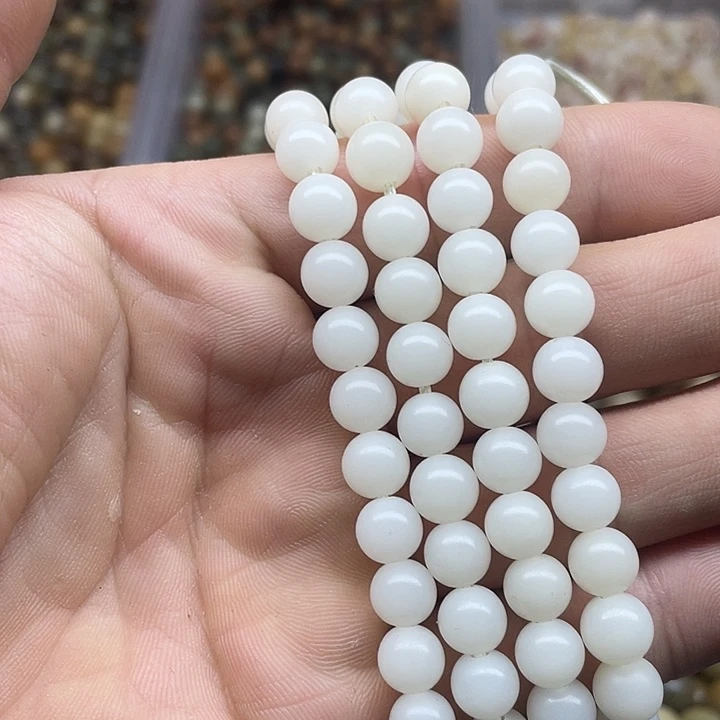 吊坠白玉菩提8白玉圆114颗