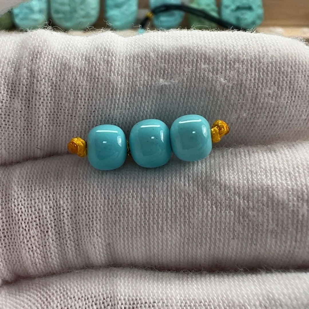 未镶嵌绿松石老型珠6.2mm