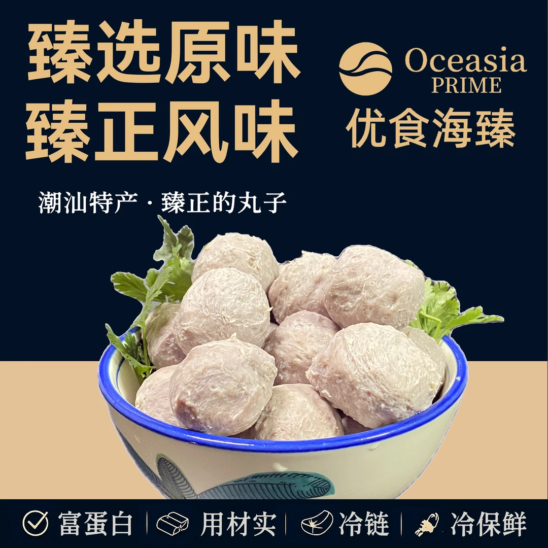 【直播专享】潮汕牛肉丸 手工牛肉丸火锅丸子500g【顺丰包邮】