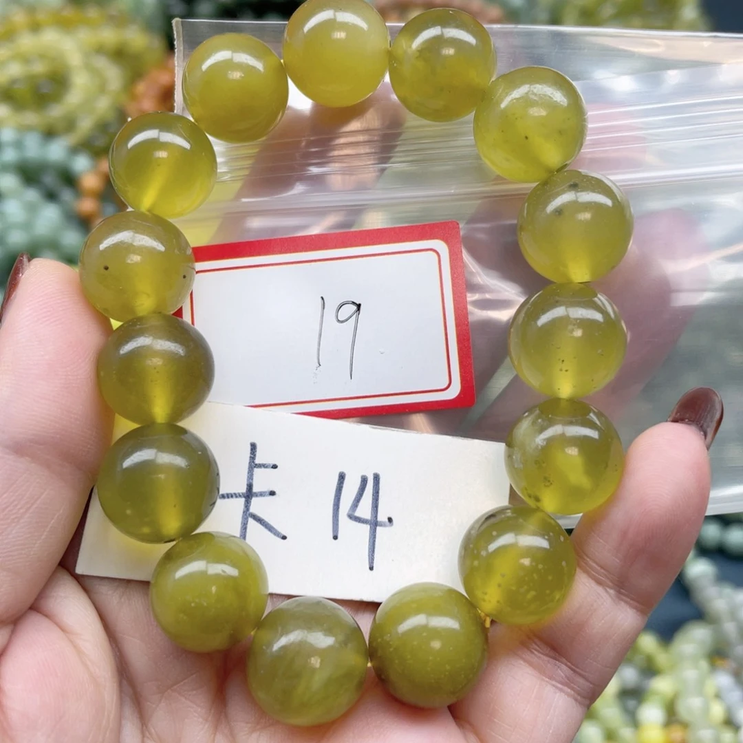 未镶嵌蛇纹石玉手链