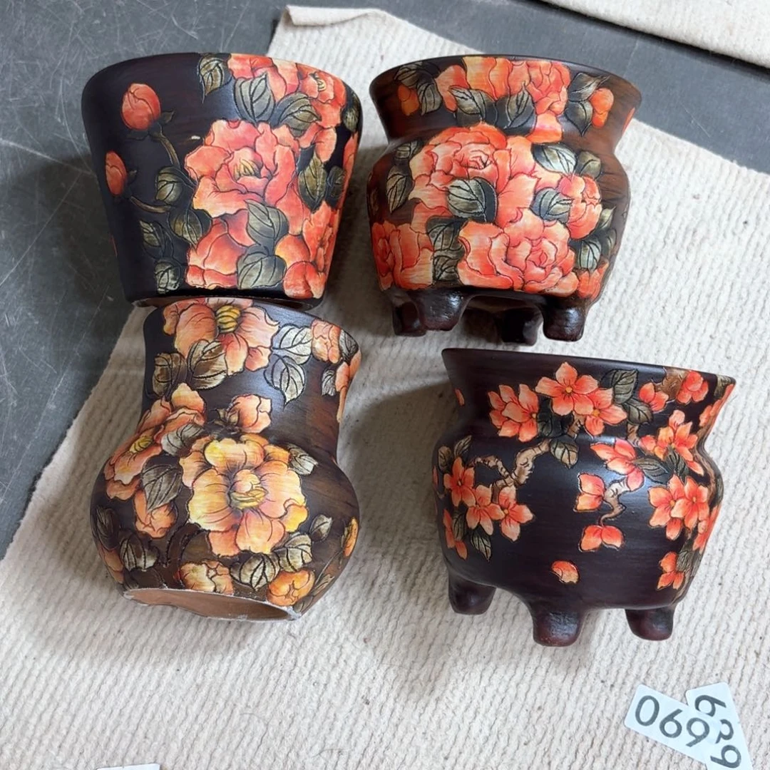 差***岁紫砂花盆陶瓷多肉花盆精品