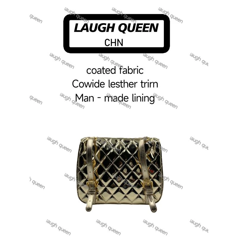 手工打造真皮女士包新款A10510双肩金色闪漆皮