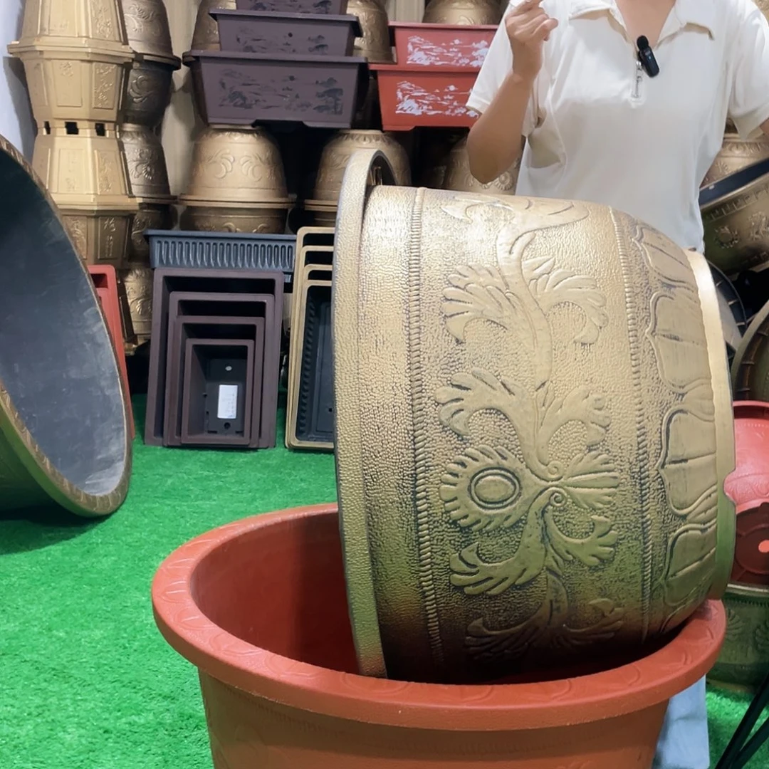 园盆古铜一米二一个