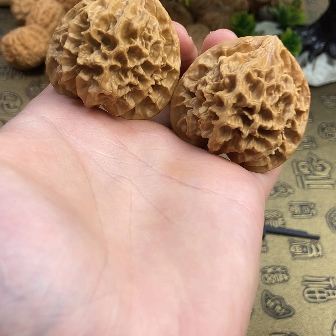 核桃帝王龙鳞纹路45尺寸编号122全品后期珊瑚红走色