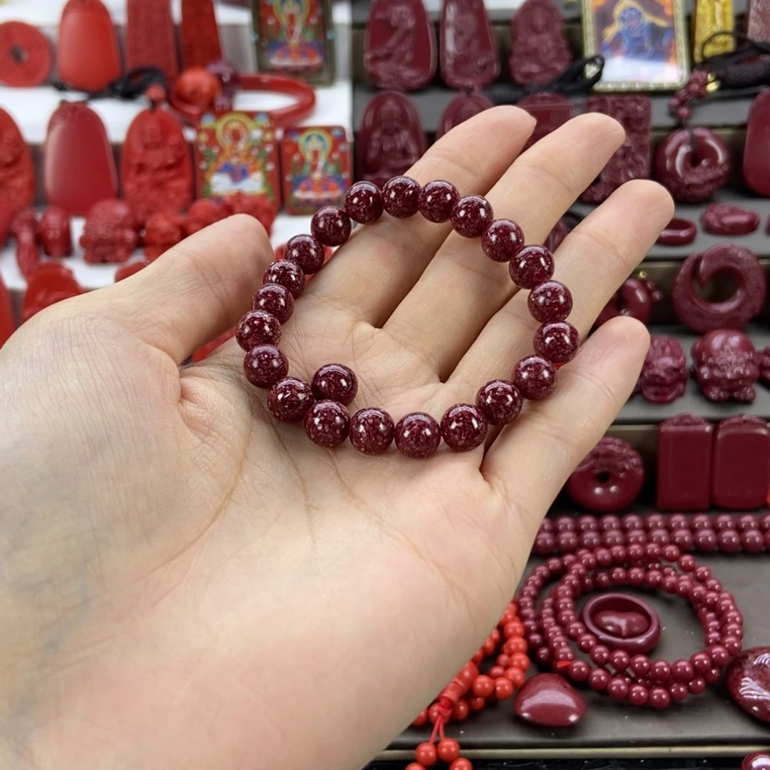 天然辰砂8mm晶体23颗