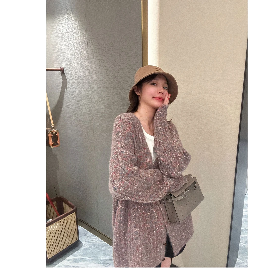 BETTER JOELAY-【星屑粉雾】羊毛开衫毛衣气质百搭洋气韩版LL6182