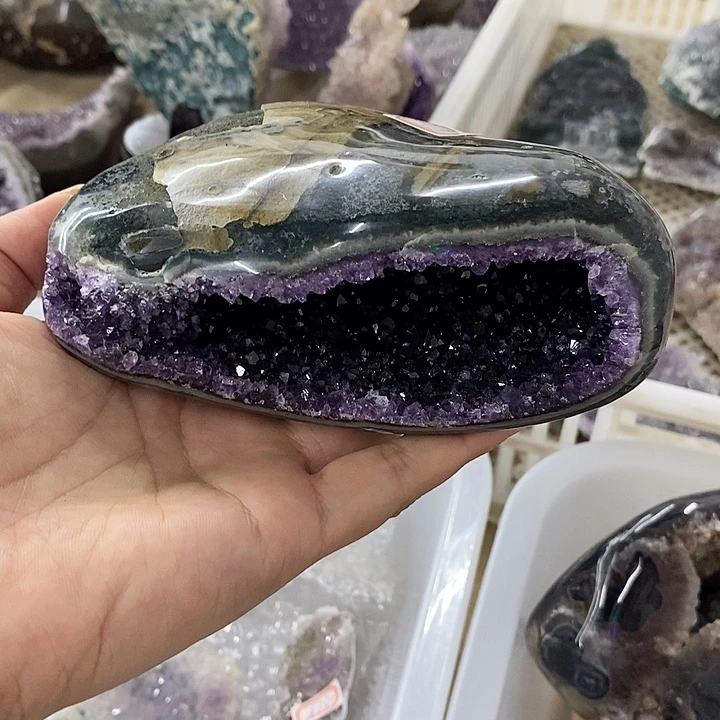 紫晶珠宝半成品未镶嵌