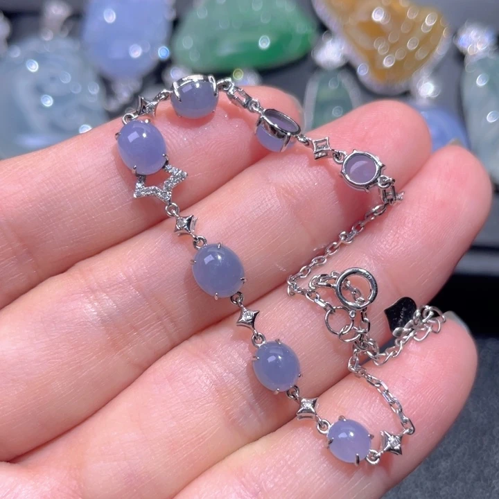 颈饰18K金镶嵌翡翠翡翠