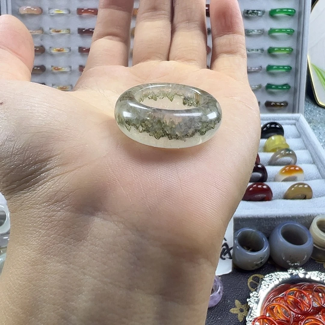 玛瑙/玉髓未镶嵌戒圈B28不退换17.4港16