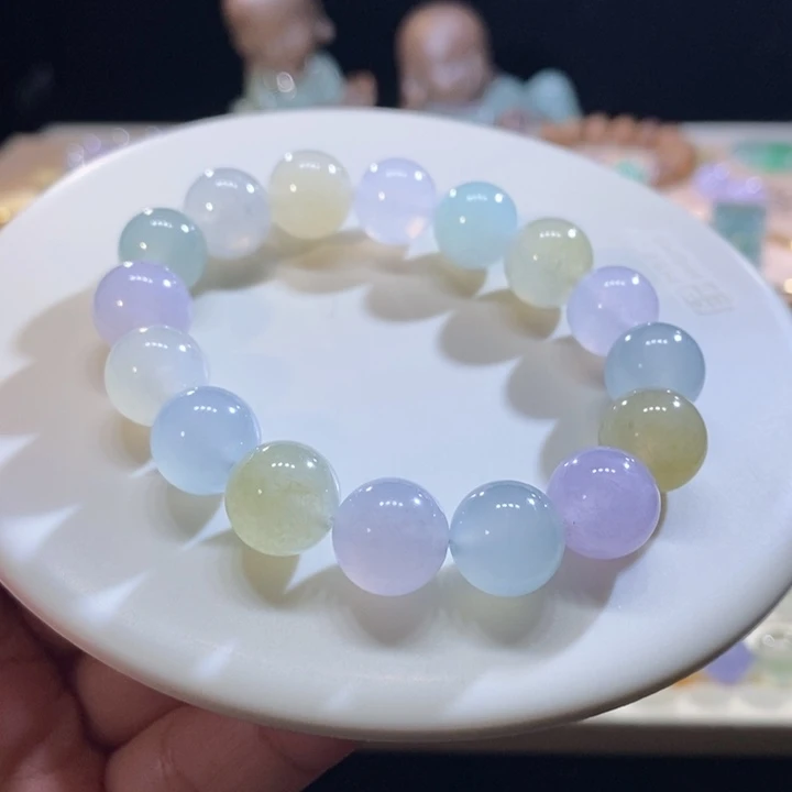 翡翠未镶嵌吊坠(不含链)翡翠糖果色手串