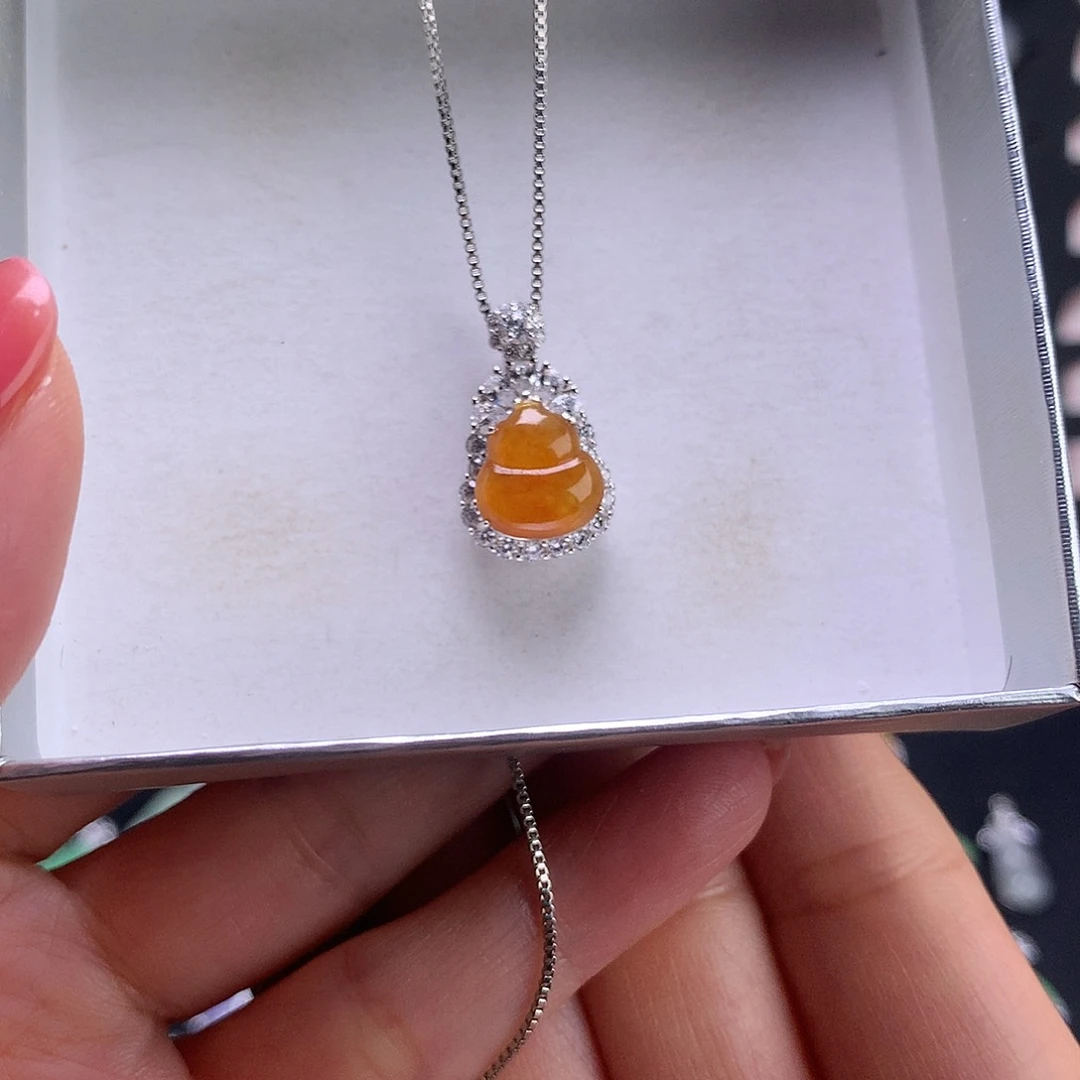 颈饰银S925镶嵌翡翠111111111