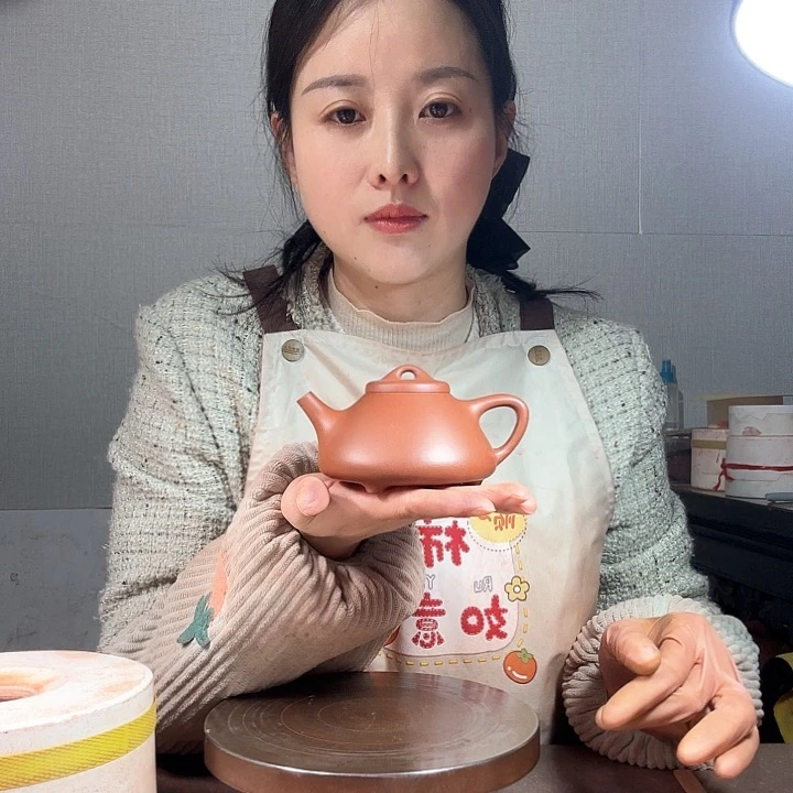 紫砂茶壶捶*原矿半手工紫砂壶