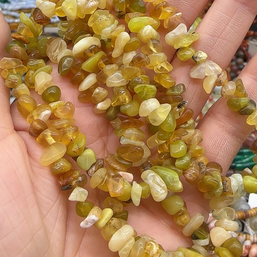 合金玛瑙/玉髓珠宝半成品黄澳宝4-6mm一条加长