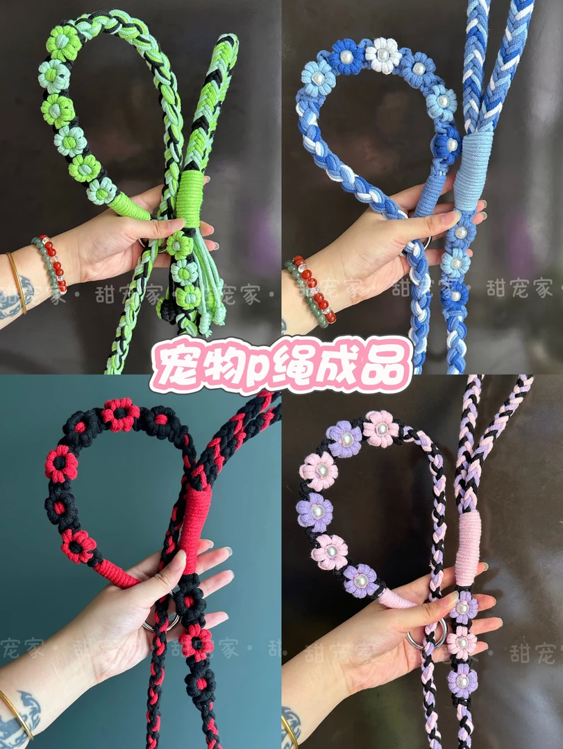 4.宠物P绳成品-狗狗牵引绳适用于小中大型犬遛狗训犬必备套脖使用