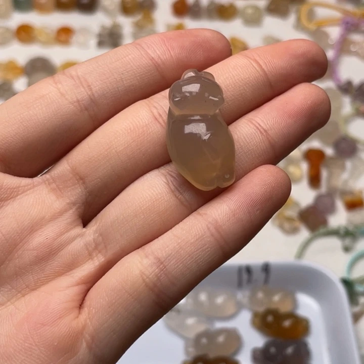 玛瑙/玉髓玛瑙福利趴趴猫3未镶嵌