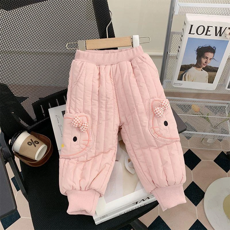 YeeHoO英氏【断码】女童棉裤冬季2025新款加绒加厚夹棉儿童保暖长裤