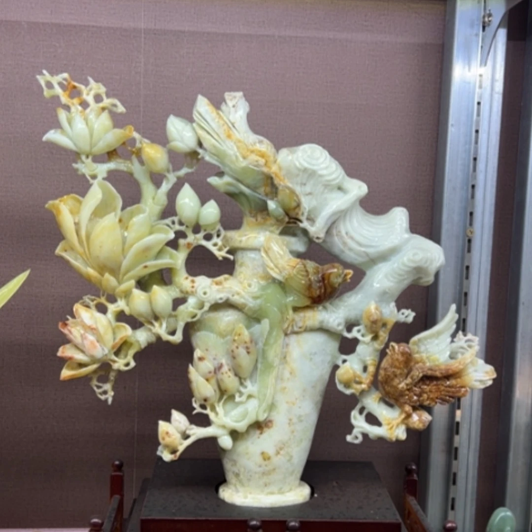 【闪购商品】未镶嵌蛇纹石玉珠宝奇石玉兰花