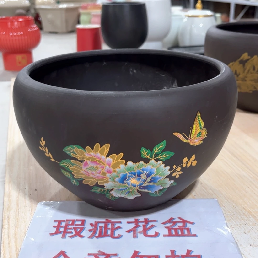 口  陶瓷绿植多肉花盆拍满8.8包邮发货