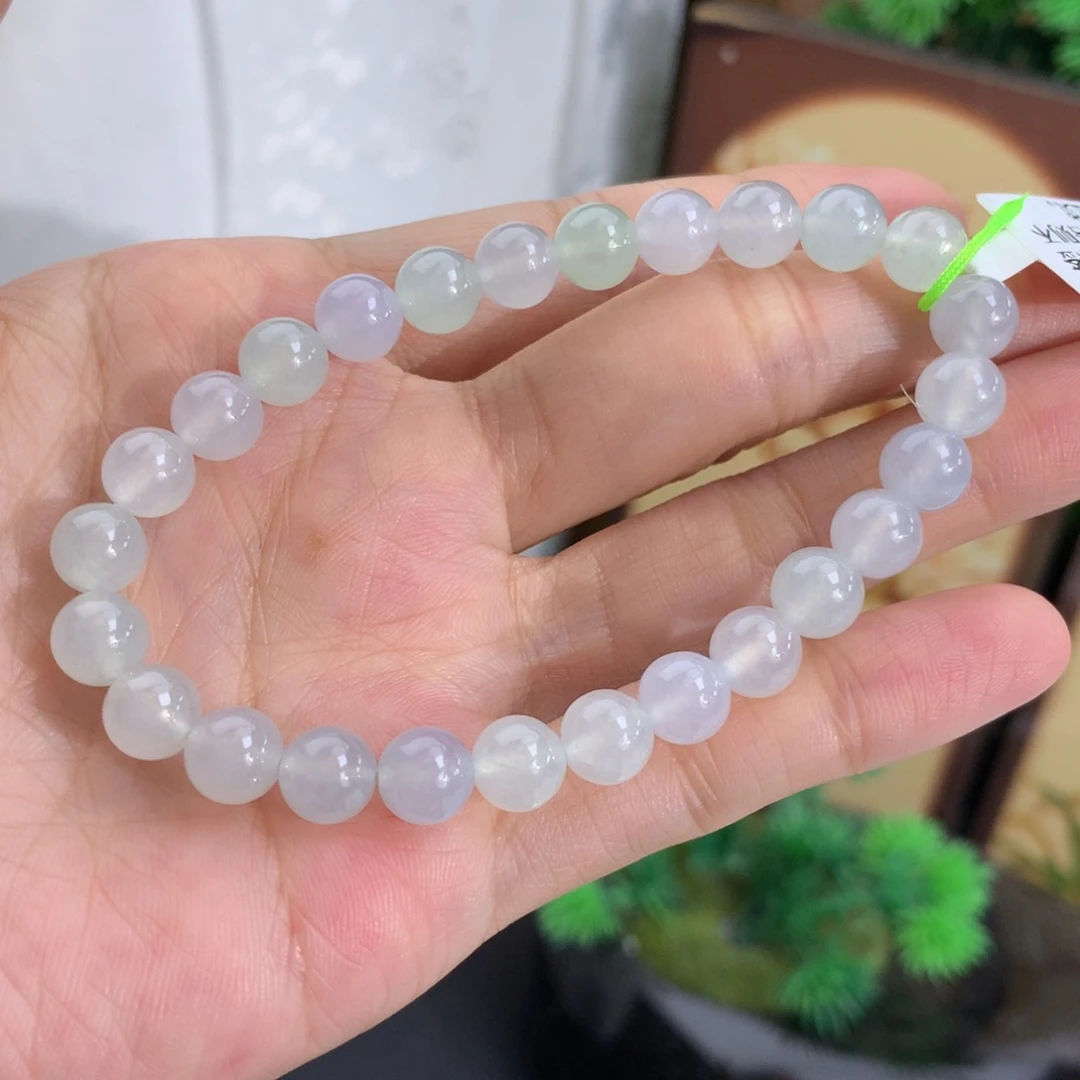 翡翠未镶嵌手串卡7冰胶马卡龙手串