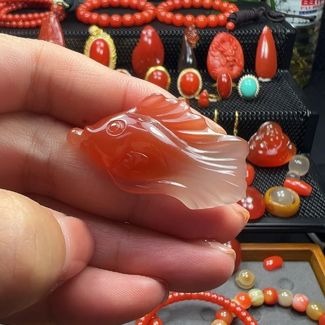 南红玛瑙未镶嵌吊坠