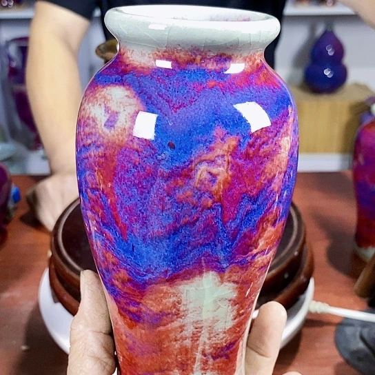 摆件尚峰钧窑作品广口瓶