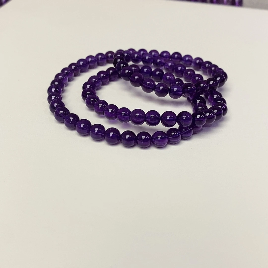 未镶嵌珠宝半成品紫晶乌拉圭3圈