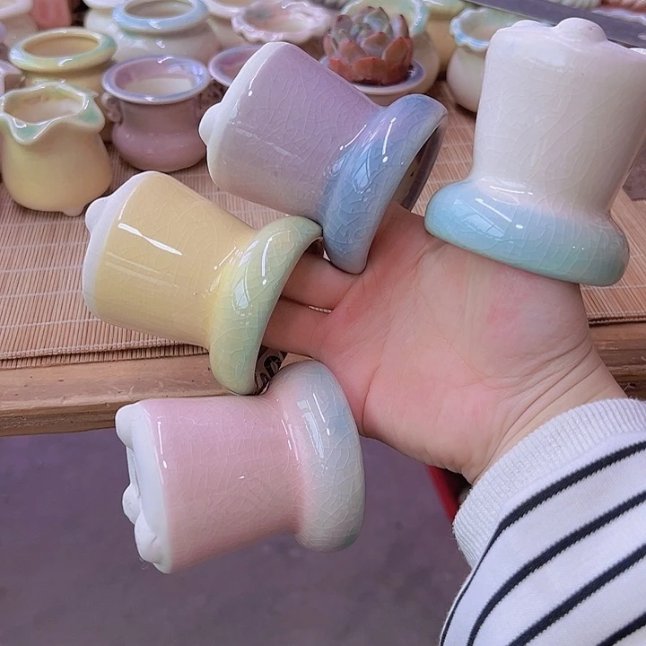 红陶陶瓷花盆当场满12包邮