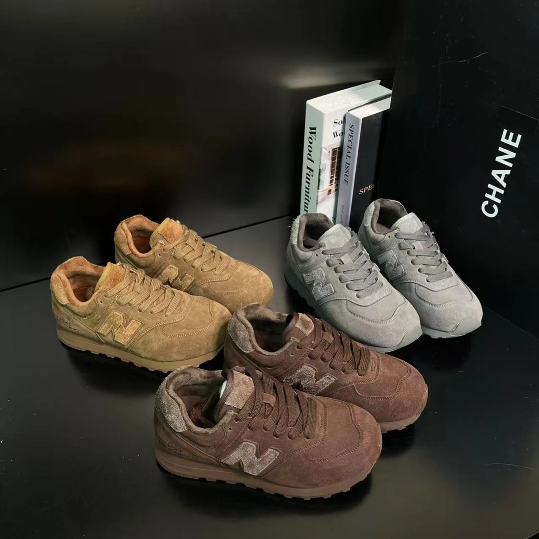 【踏青计划】真皮复古加绒字母阿甘鞋2025冬季新款百搭66230