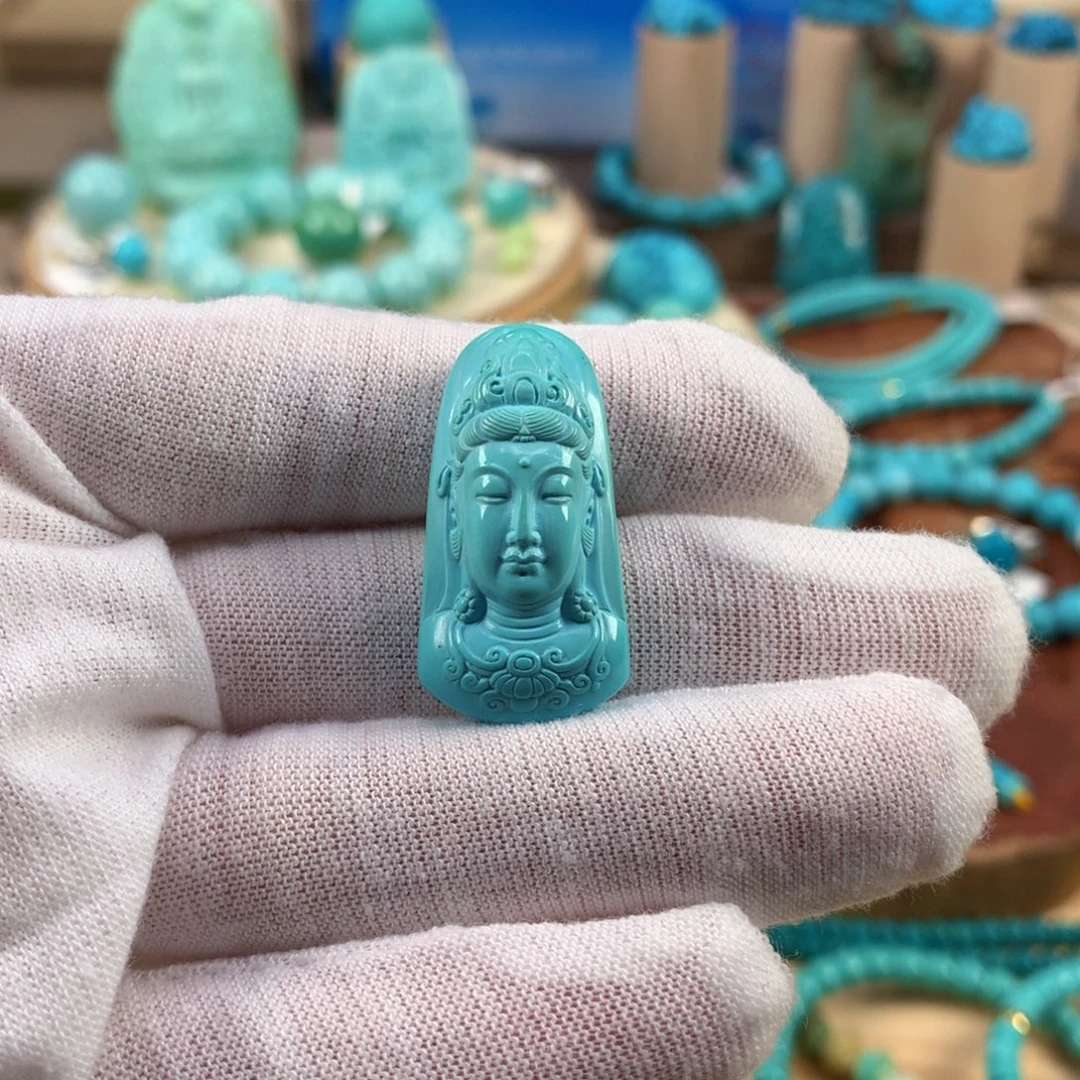 绿松石未镶嵌珠宝奇石16.1mm