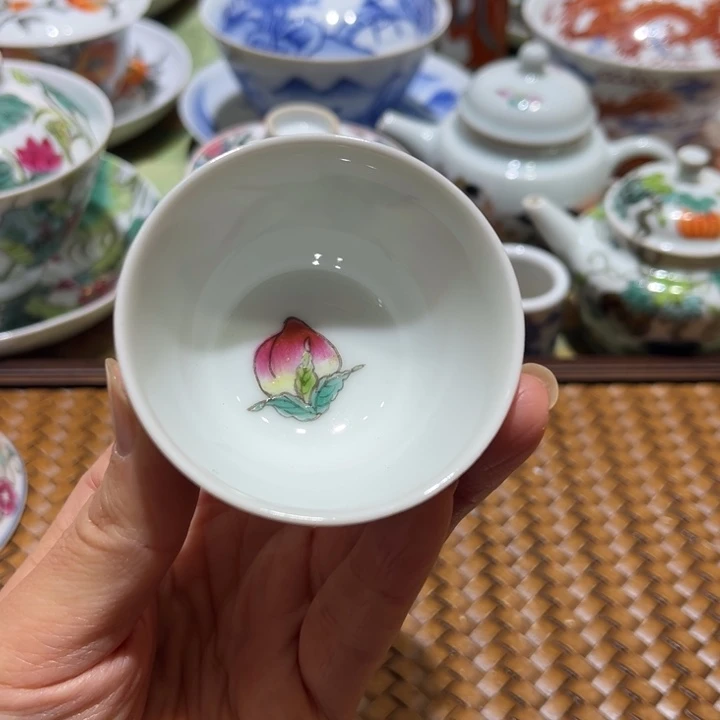 手绘茶杯盖碗陶瓷