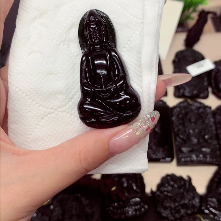 喜**蓝天然a货钢琴黑挂件