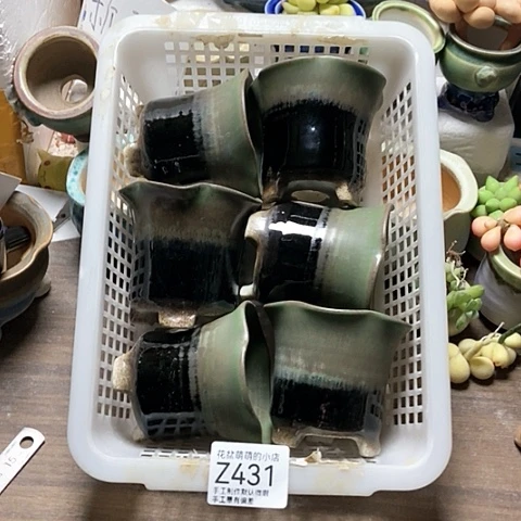 紫砂花盆431微瑕品口径7厘米左右尺寸的