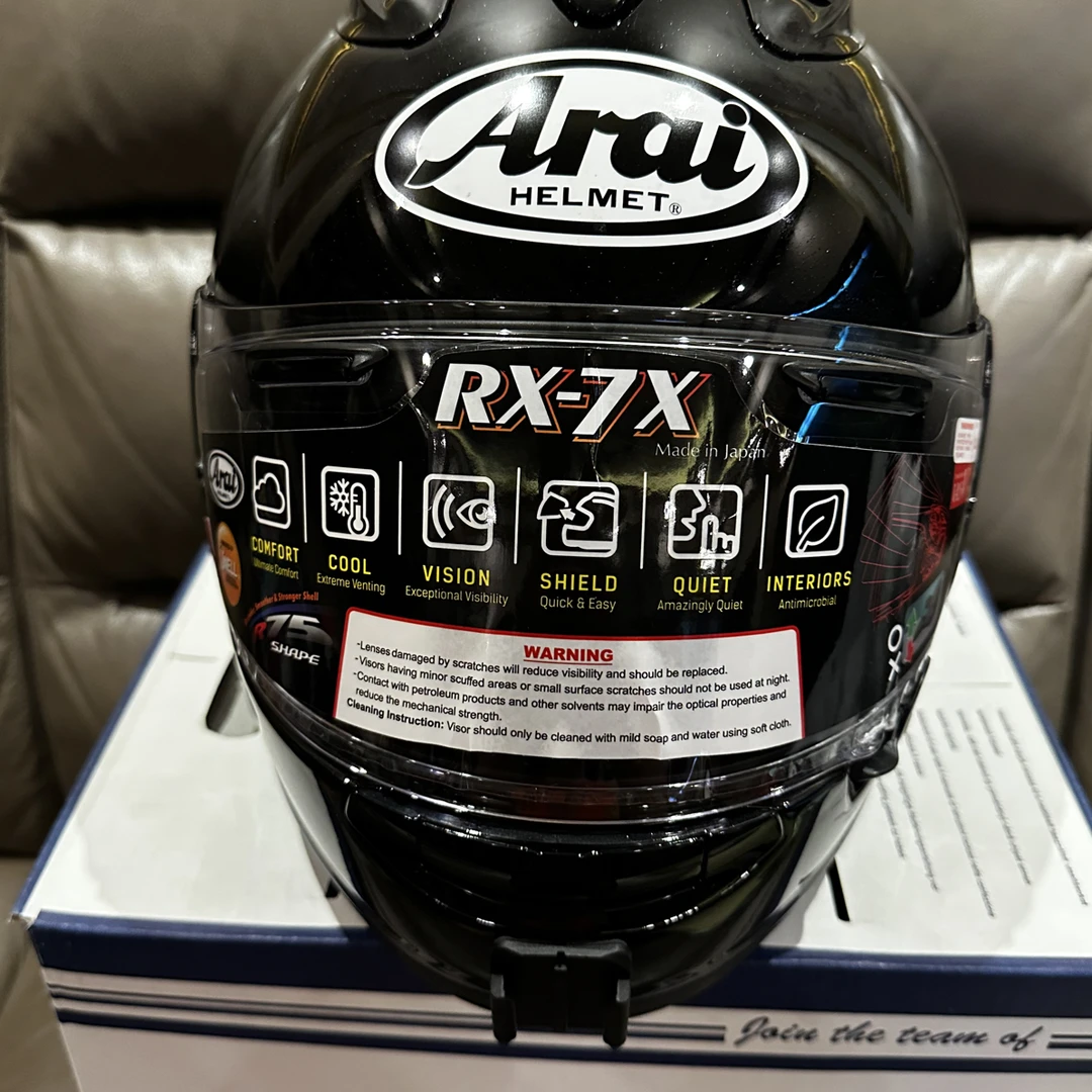 Arai rx7x亮黑 XL码 摩托车全盔赛盔