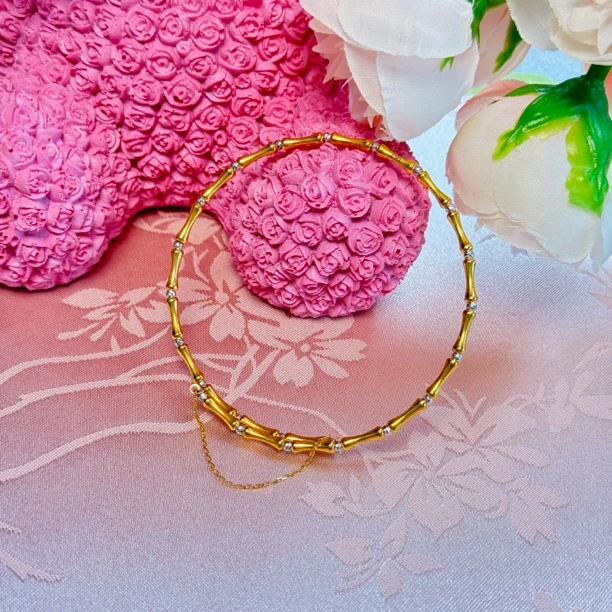 【玉涵珠宝】18K金竹节手链705