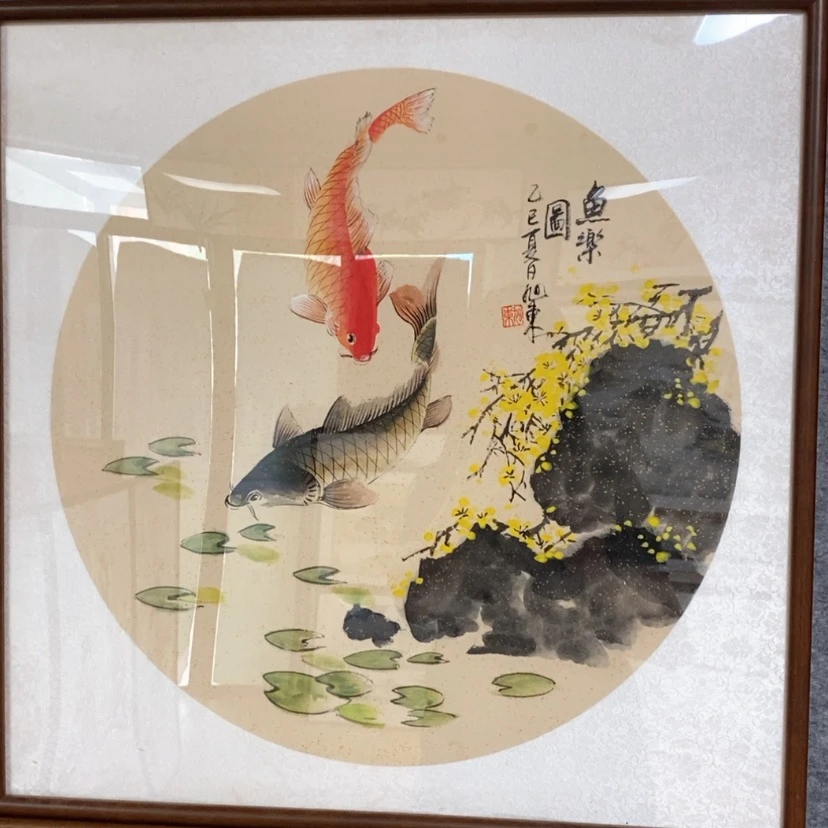 【闪购商品】国画手绘国画带框60.60